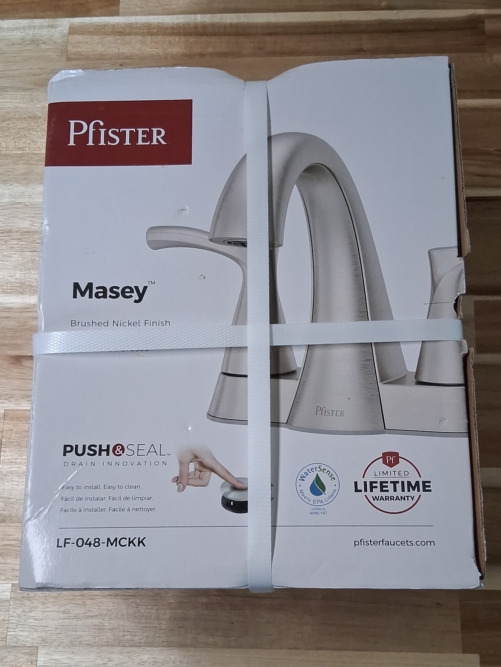 Pfister Masey brushed nickel bathroom sink faucet LF-048-MCKK